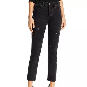 Pistola Size 25 Nico Star High-Rise Straight-Leg Black Jeans in Celestial Slate